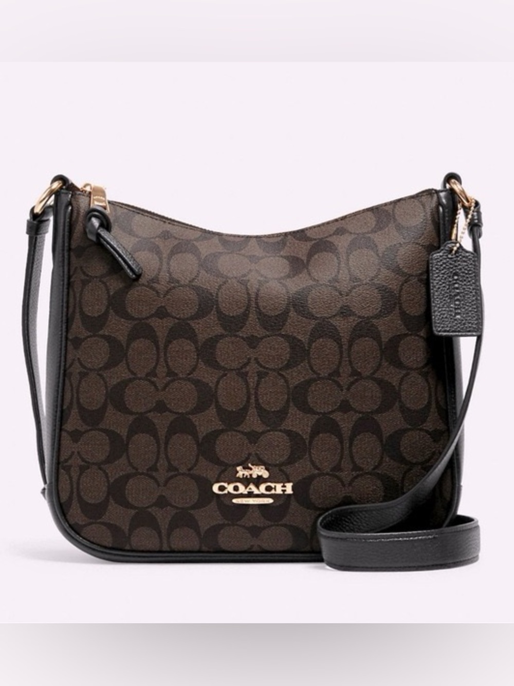 ‼️NEW Coach Ellie File Brown Signature Canvas Crossbody Bag